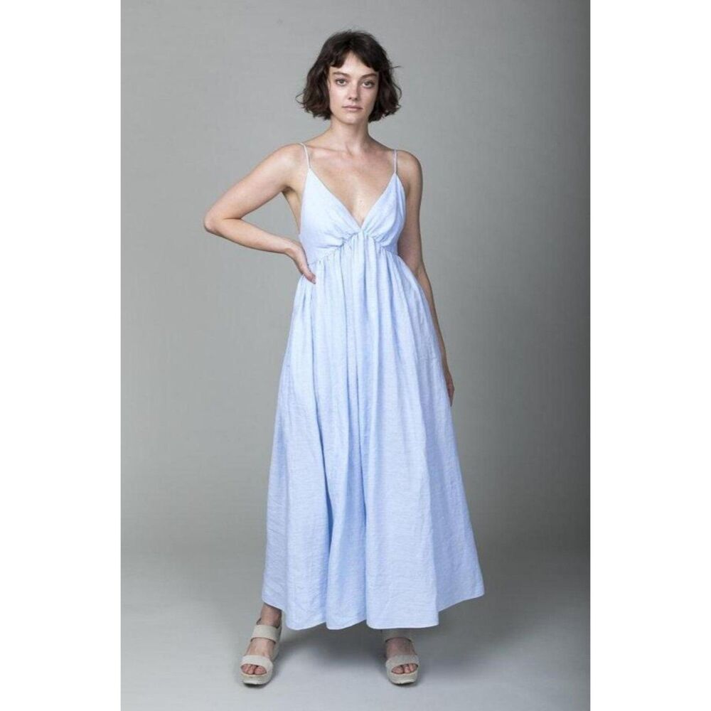 Loup Charmant Adelaide light blue size xsmall 100% linen dress